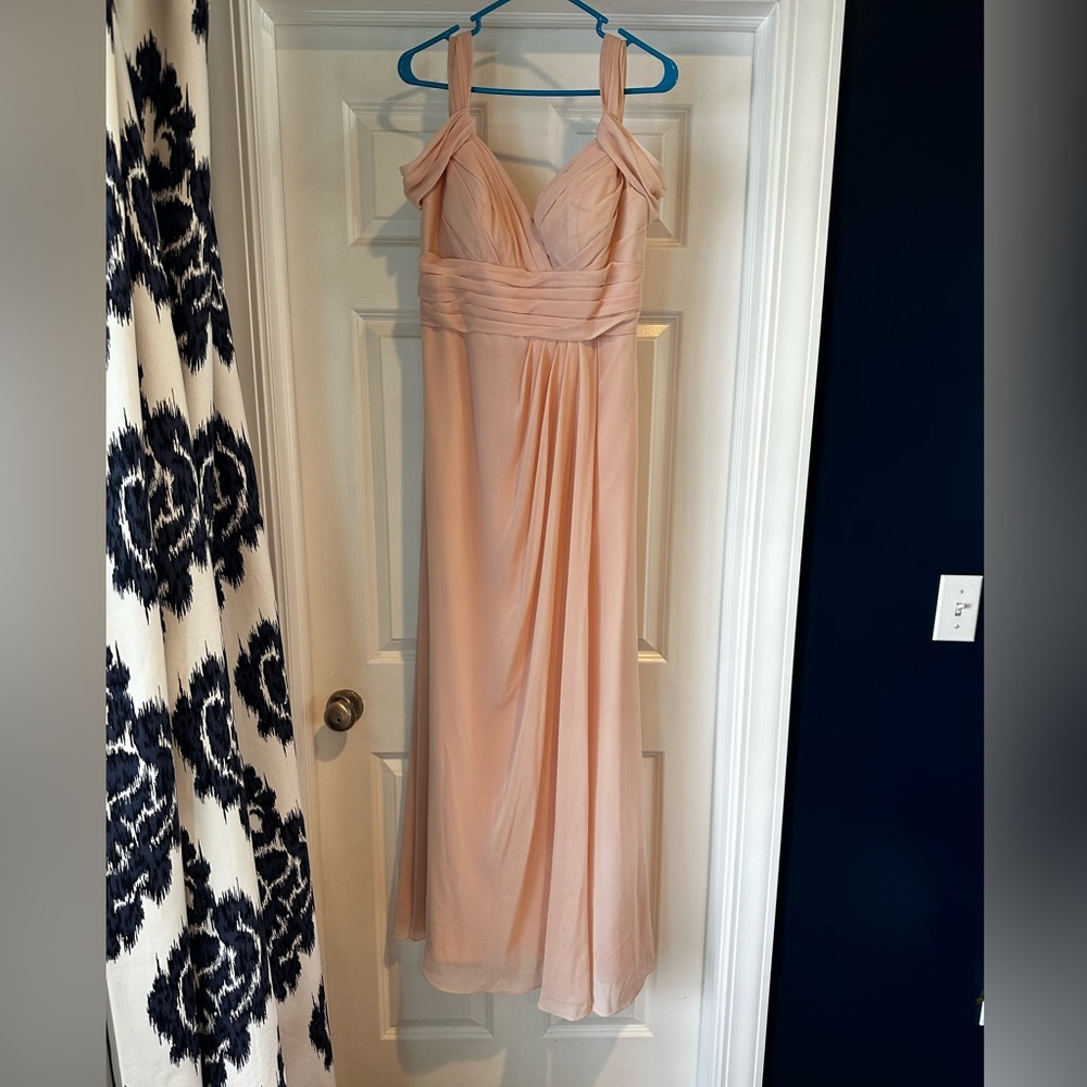Blush bridesmaid dress size 10.